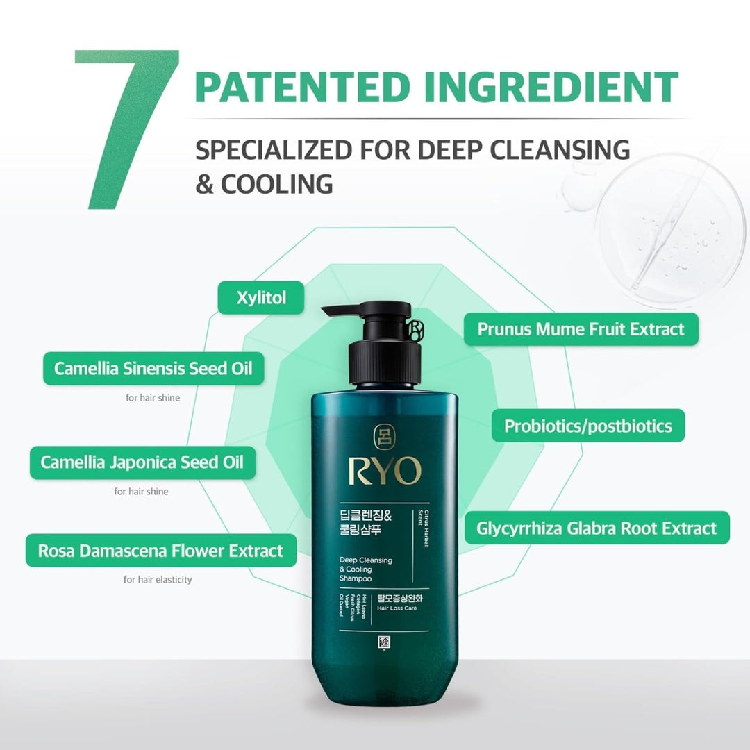 RYO Deep Cleansing & Cooling Shampoo 480ml*2 Health & Beauty oceanbuy beauty markham toronto free ship USA asian korean skincare