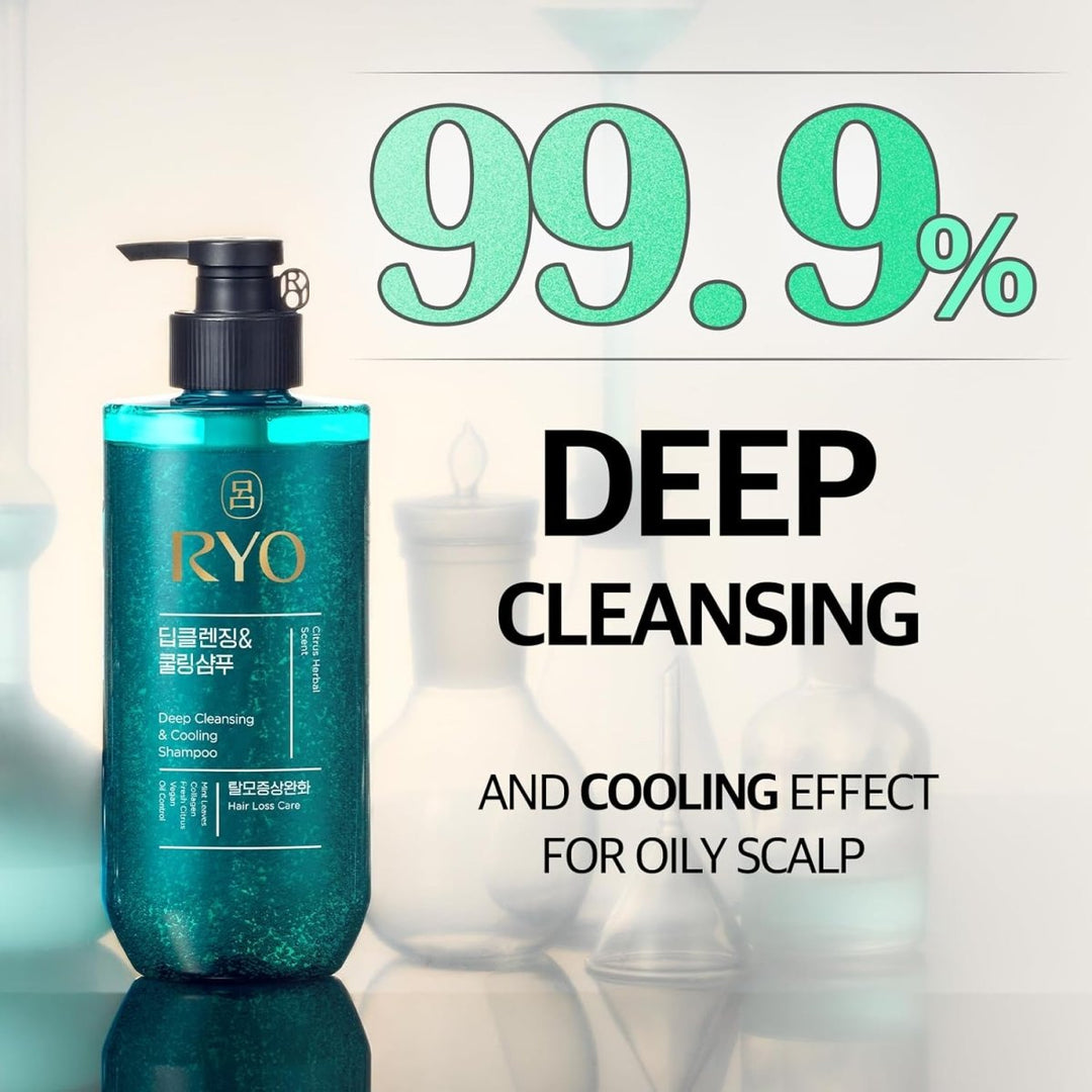 RYO Deep Cleansing & Cooling Shampoo 480ml*2 Health & Beauty oceanbuy beauty markham toronto free ship USA asian korean skincare