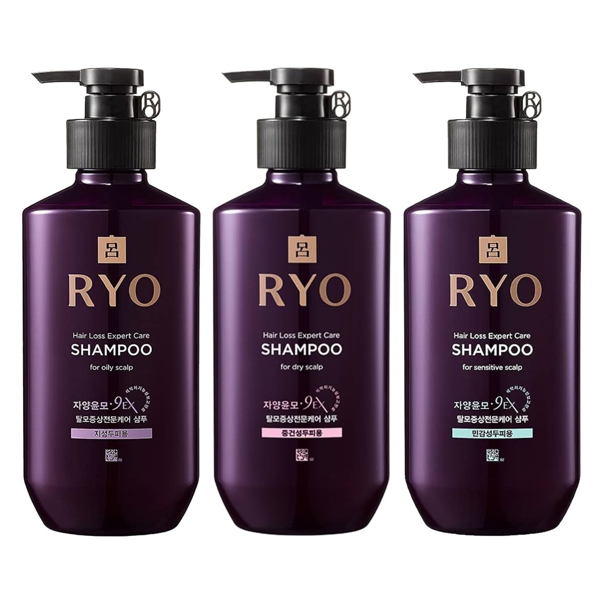 RYO Hair Strengthen Shampoo 400ml - 3 Types to choose