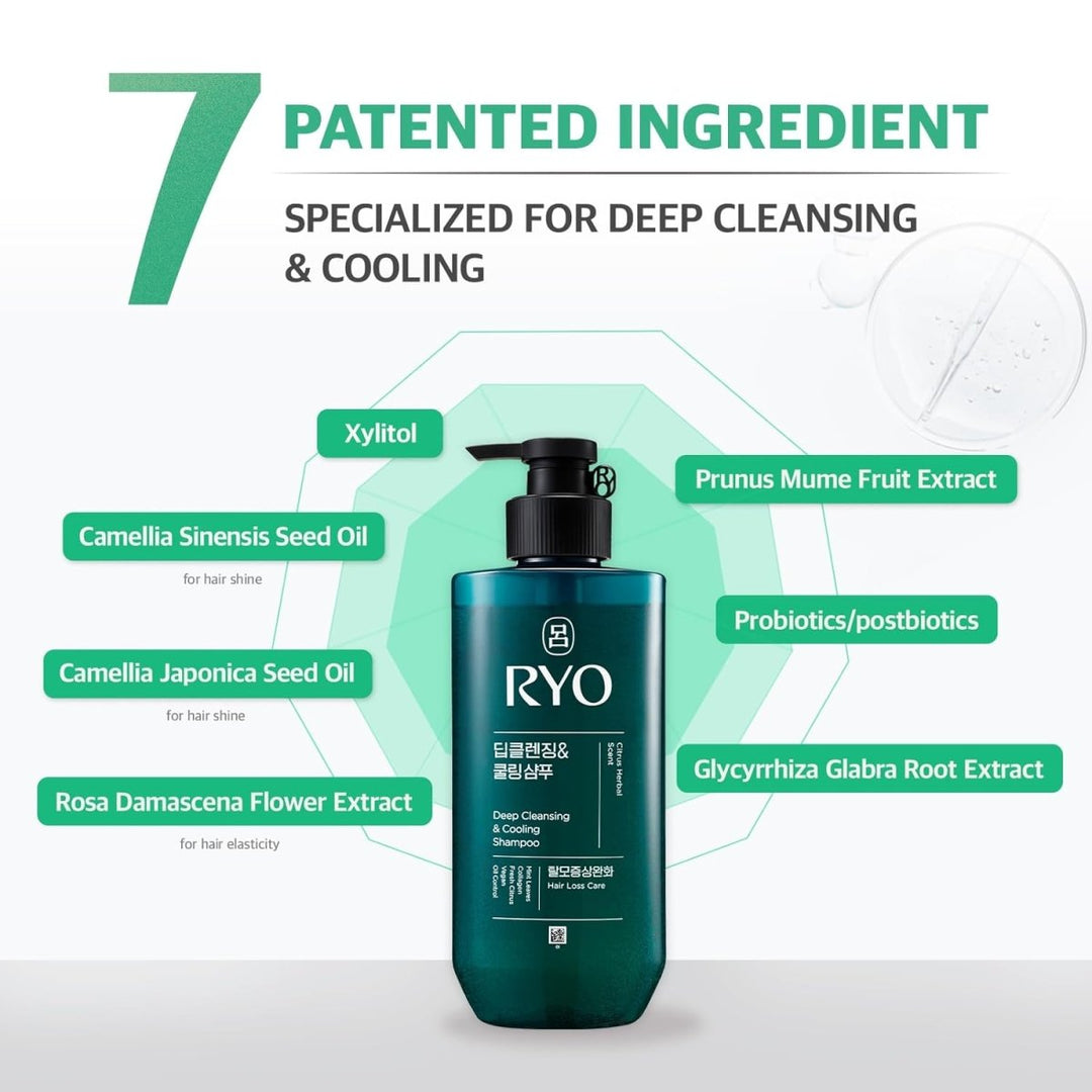 RYO Deep Cleansing & Cooling Shampoo 480ml Health & Beauty 6