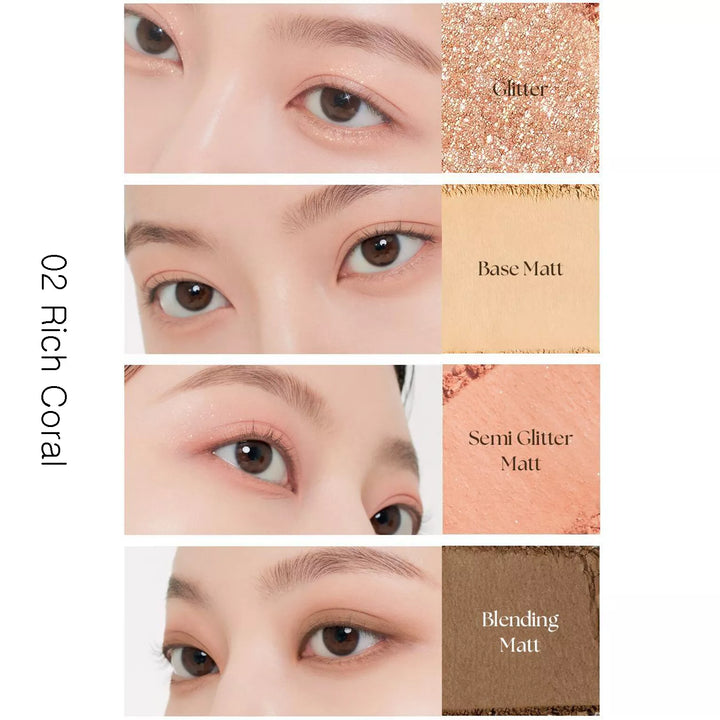 MUZIGAE MANSION Twist Pot Eye Palette 4.5g - 02 Rich Coral