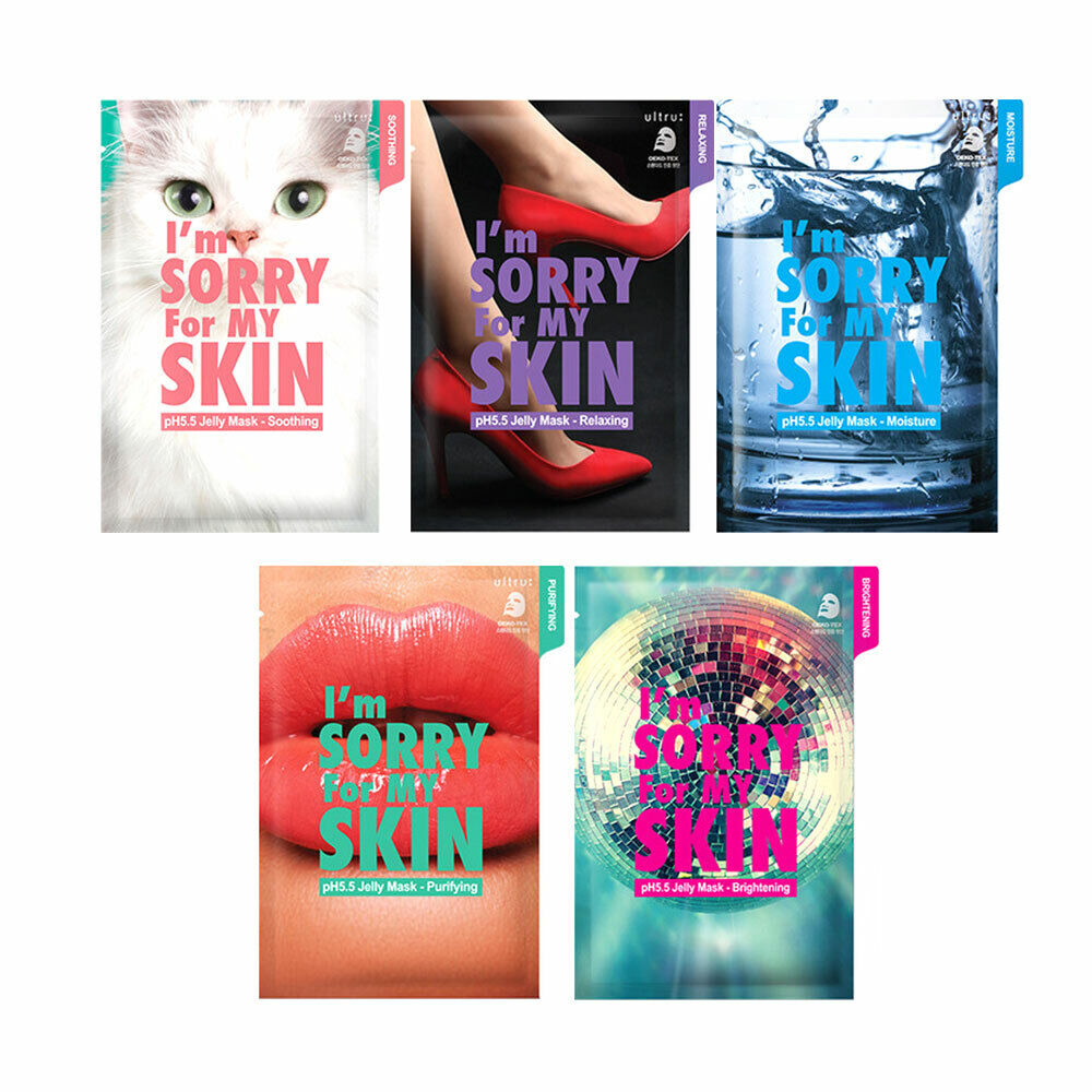 I'm Sorry For My Skin pH 5.5 Jelly Mask 10ea moisturizers, pack-mask, skincare, SKIN CARE, Treatments, Serum & Essence