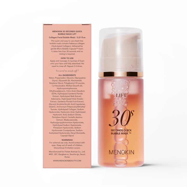 MENOKIN 30 Seconds Quick Bubble Mask 95ml  SKIN CARE, Toners