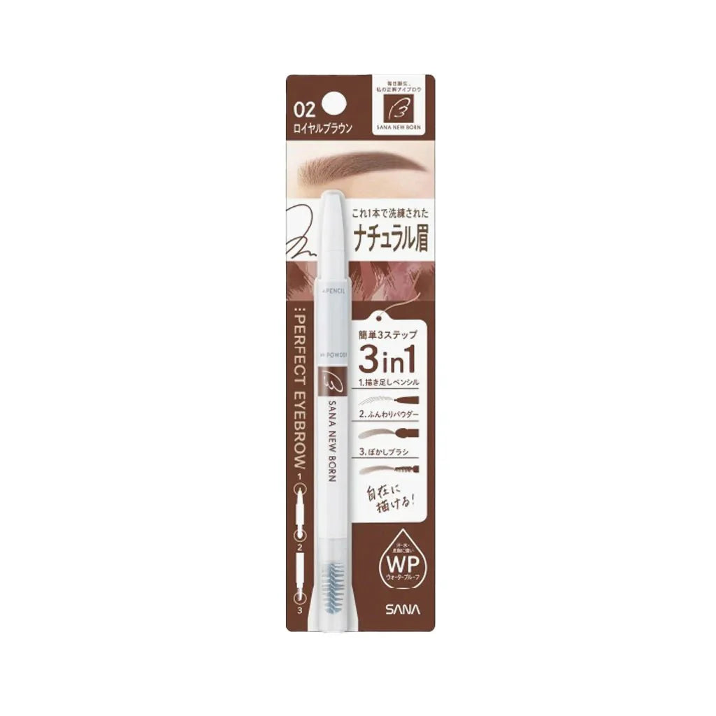 SANA New Born Eeybrow 3-in-1 Pencil & Powder 0.4g