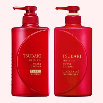 SHISEIDO TSUBAKl Premium Moist Hair Care Set 490ml*2