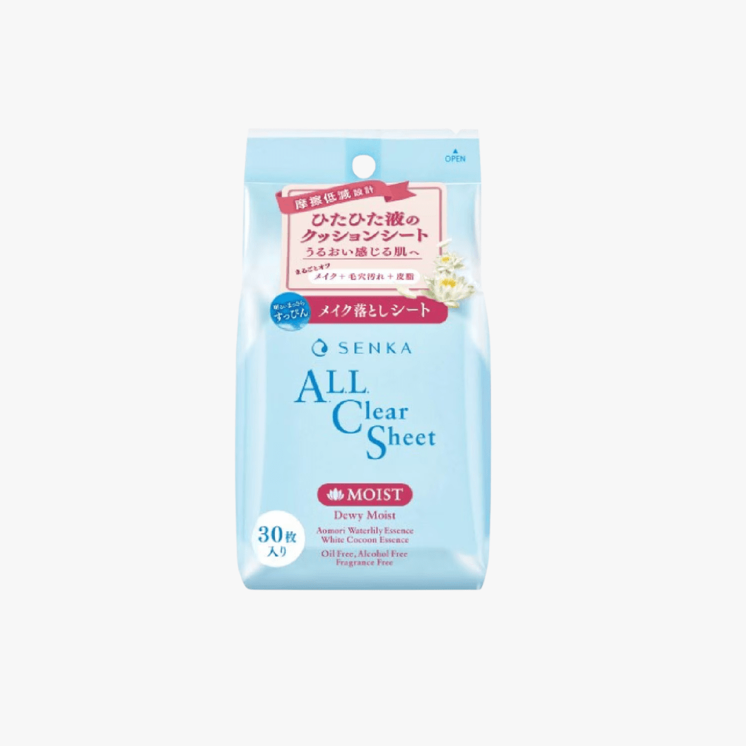 SHISEIDO Senka All Clear Sheet Moist Makeup Remover 30 Sheets Makeup Remover 1