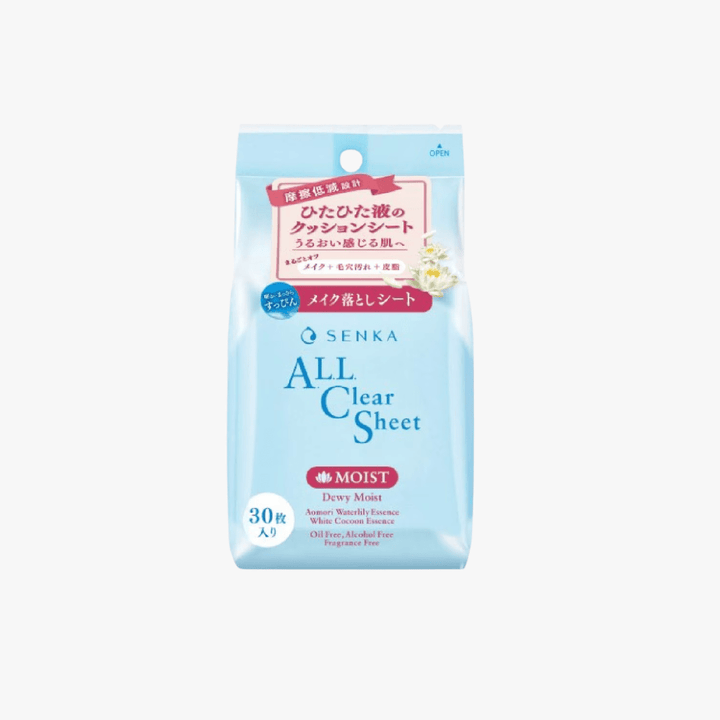 SHISEIDO Senka All Clear Sheet Moist Makeup Remover 30 Sheets Makeup Remover 1