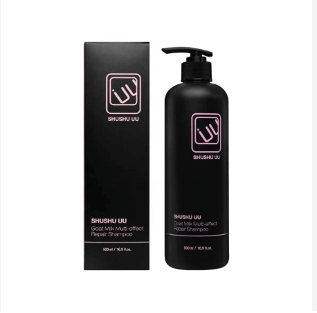 SHUSHU UU Goat Milk Multi-Effect Repair Shampoo Black Unisex Aroma 500ml 1