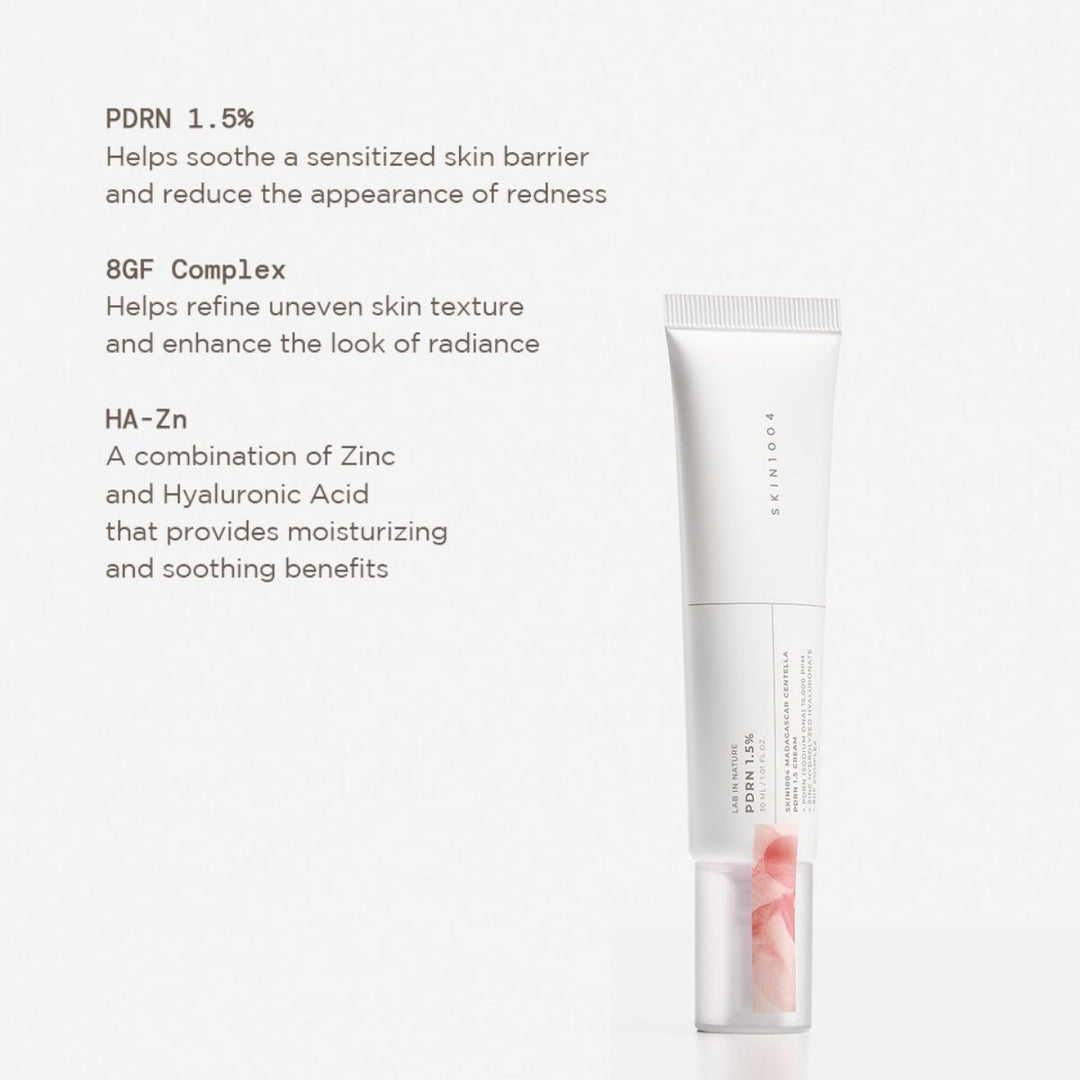 SKIN1004 Madagascar Centella PDRN 1.5 Cream 30ml Centella, Ceramide, Hyaluronic Acid, Panthenol, PDRN, Peptides, PHA, Squalane