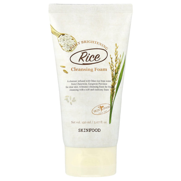 SKINFOOD Rice Daily Brightening Cleansing Foam 150ml Facial Cleanser 1