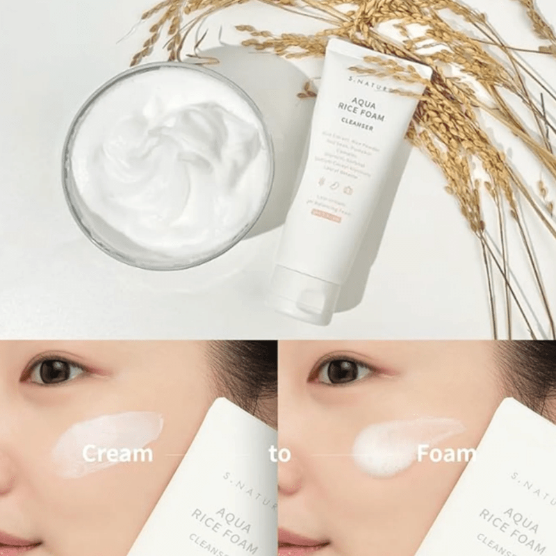 SNature Aqua Rice Foam Cleanser Rice Extract 160ml Cleanser 4