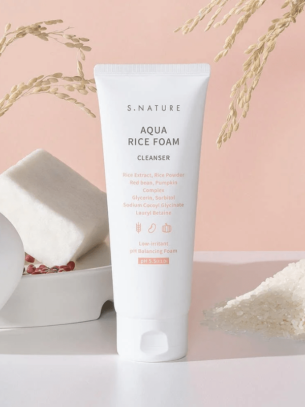 SNature Aqua Rice Foam Cleanser Rice Extract 160ml Cleanser 2