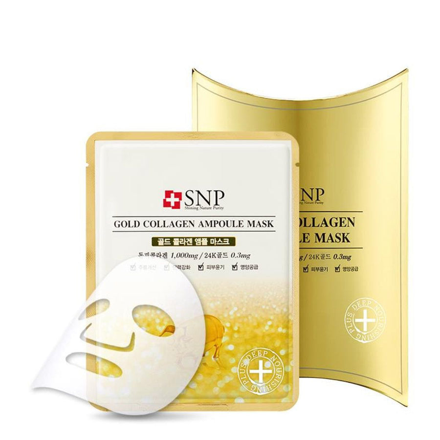 SNP 24K Gold Ampoule Sheet Mask 10 pcs 1