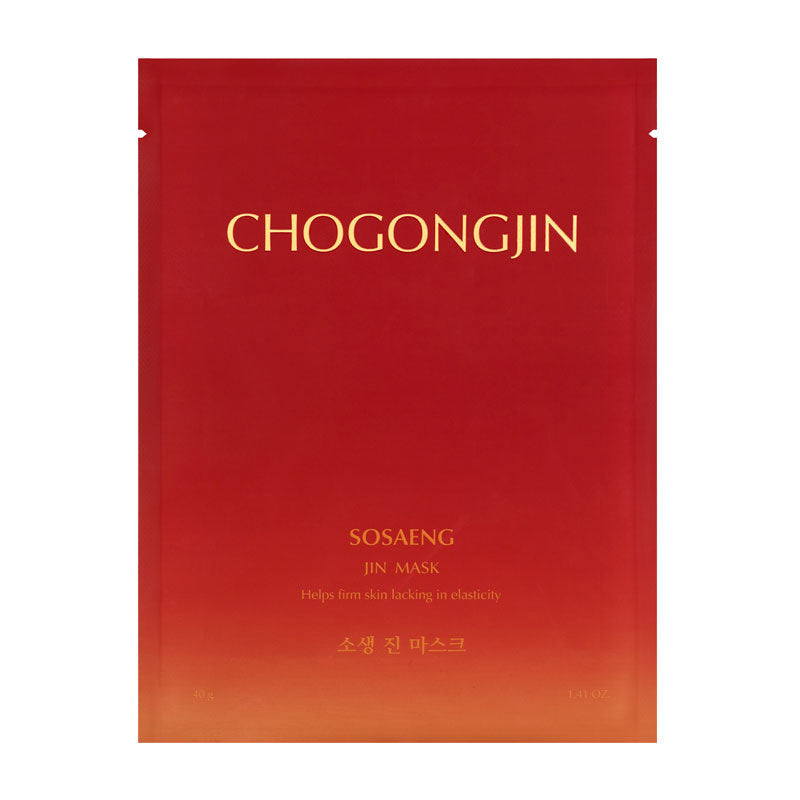 CHOGONGJIN Sosaeng Jin Mask (Bio Gongjin Formula) 40g SKIN CARE, Treatments, Serum & Essence, Korean Sheet Mask, Fermented Skincare, Hydrating Mask, Firming Mask, Ginseng Skincare, Vegan Collagen, Skin Barrier Support