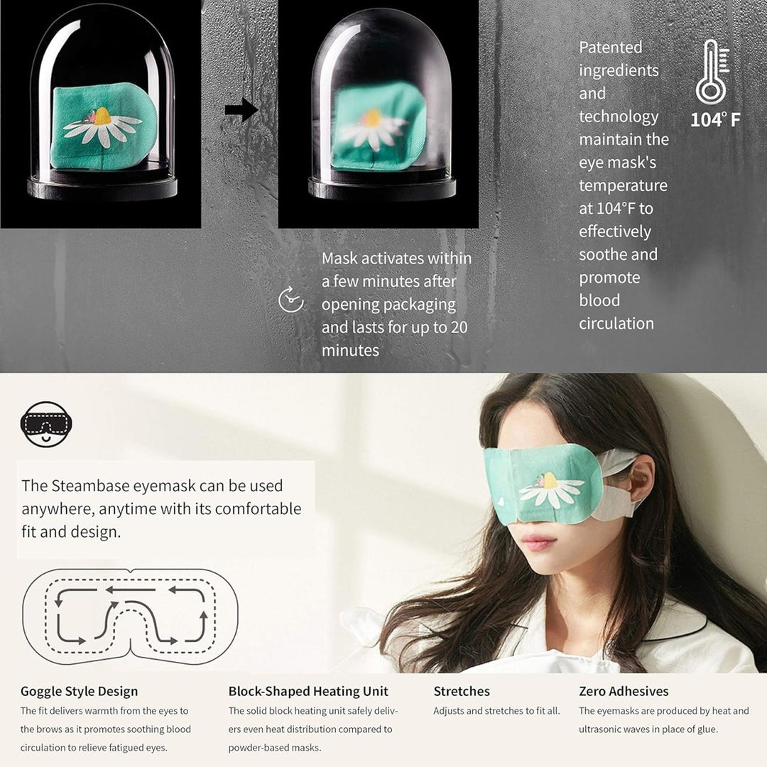 STEAMBASE Daily Eye Mask 5Pcs - Silent Night Air Health & Beauty oceanbuy.ca markham toronto free ship USA asian korean skincare