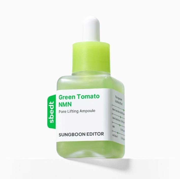 SUNGBOON EDITOR Green Tomato NMN Pore Lifting Ampoule, Skin Firming 40ml
