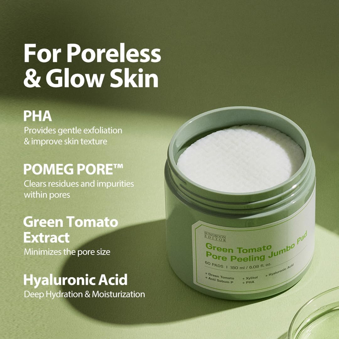 SUNGBOON EDITOR Green Tomato Pore Peeling Pad 60 Pads Health & Beauty