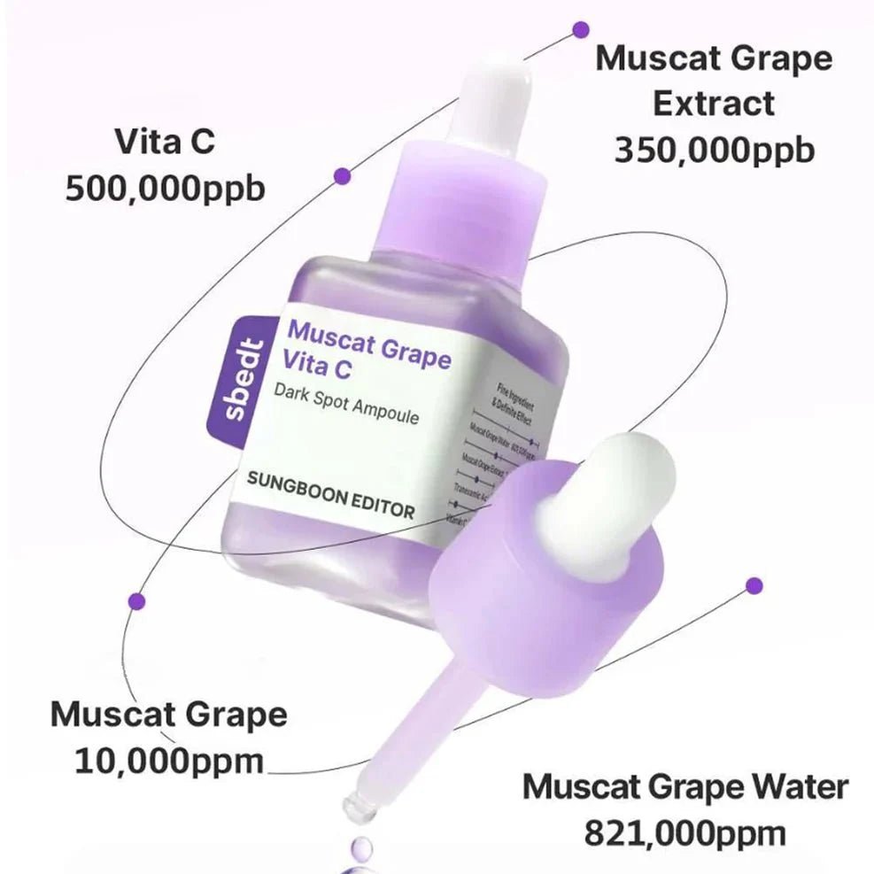 SUNGBOON Muscat Grape Vita C Luminosity Ampoule 40ml Serum & Ampoule 3