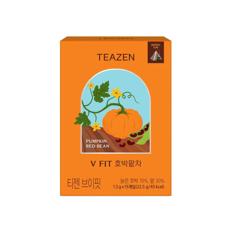 TEAZEN Vfit Pumpkin And Redbean Pyramid Tea 0.79 oz.(22.5g) x 15ea 1