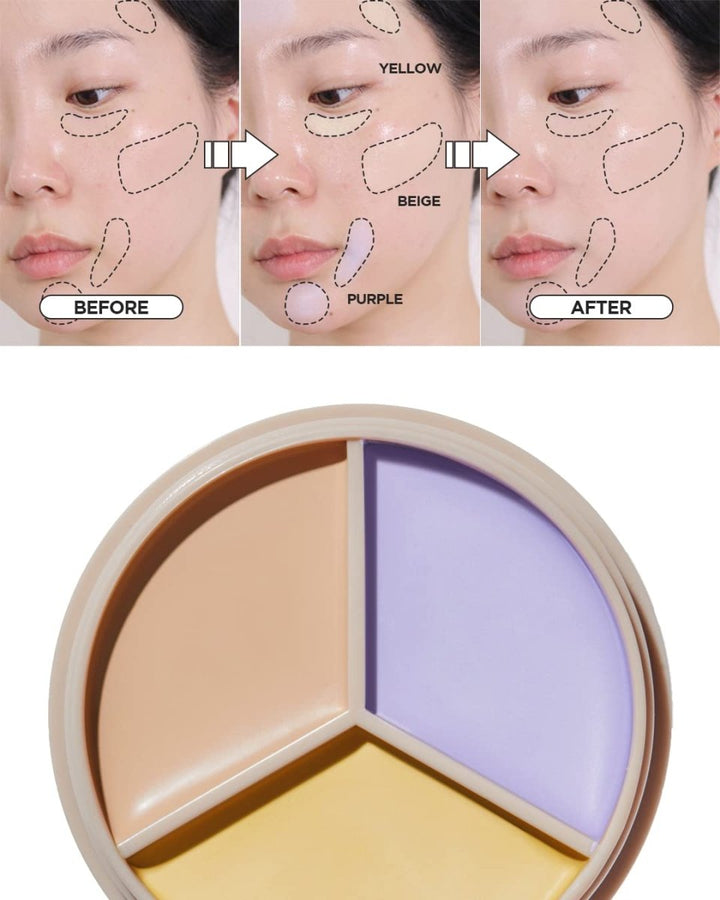 THE SAEM Cover Perfection Triple Pot Concealer - 04 Tone Up BeigeHealth & Beauty oceanbuy.ca markham toronto free ship USA asian korean skincare