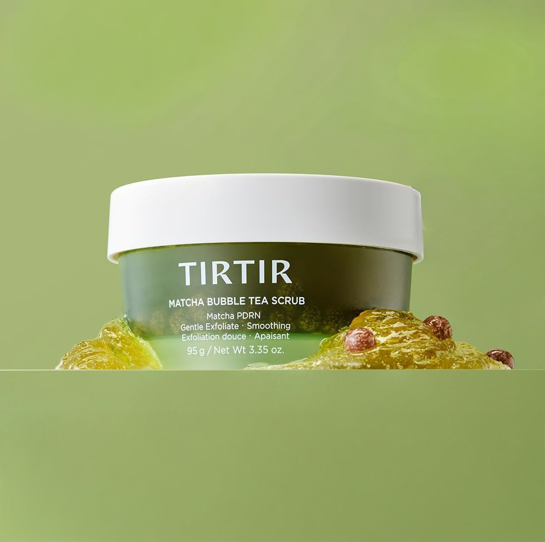 TIRTIR Matcha Bubble Tea Scrub Konjac Gel 95g Facial Exfoliator 1