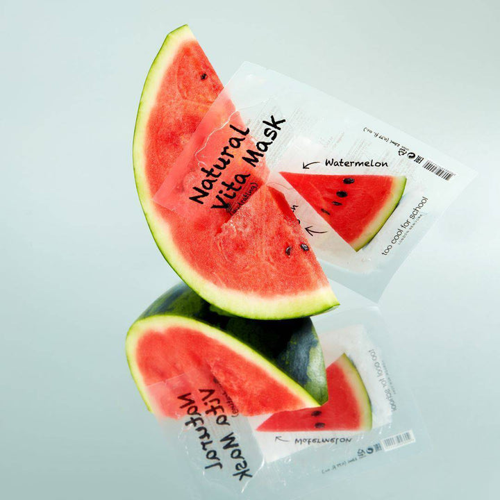 TOO COOL FOR SCHOOL Natural Vita Mask 1Pcs - Hydrating (Watermelon)