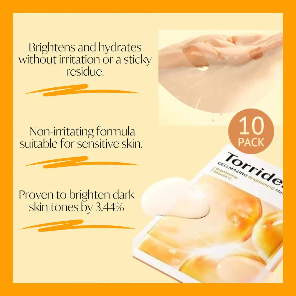 TORRIDEN Cellmazing Vita C Brightening Hydrating Sheet Mask (Box/Single)