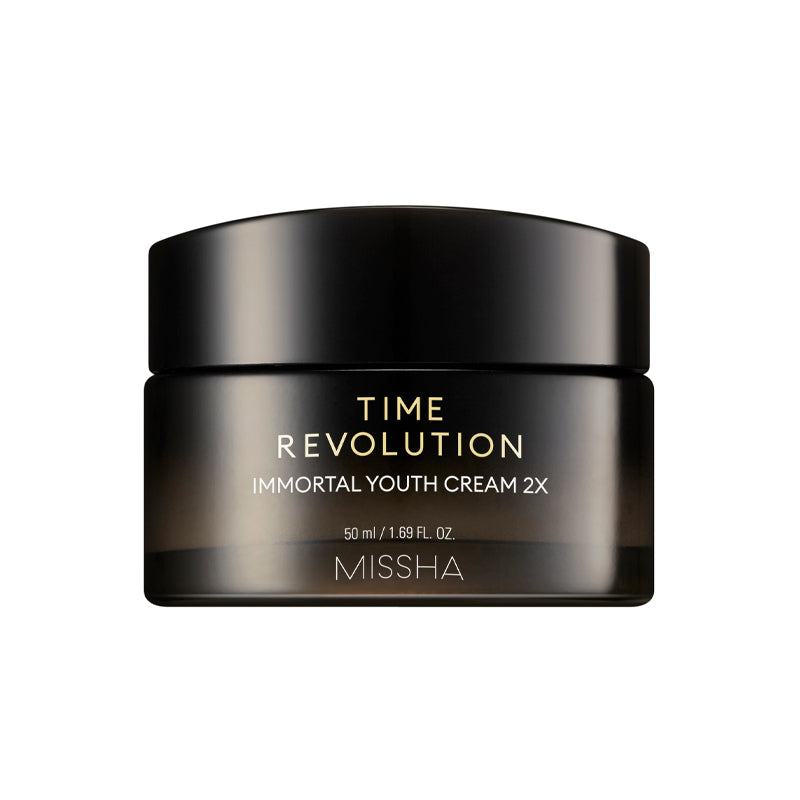 MISSHA Time Revolution Immortal Youth Cream 2X Skin Elasticity 50ml SKIN CARE, Treatments, Serum & Essence, Korean Moisturizer, Chaga Mushroom, Reishi Mushroom, Birch Juice Skincare, Skin Elasticity, Hydrating Cream, Skin Barrier Support