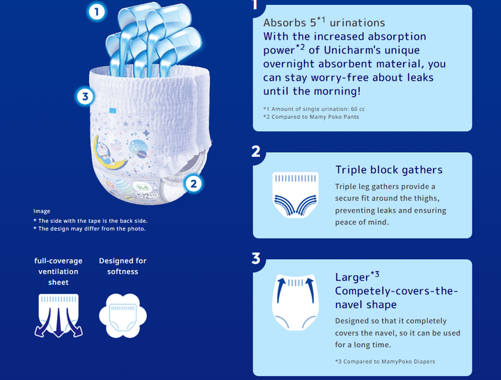 UNICHARM MamyPoko Overnight Diapers Pants XL 12 - 22KG 28pcs 2