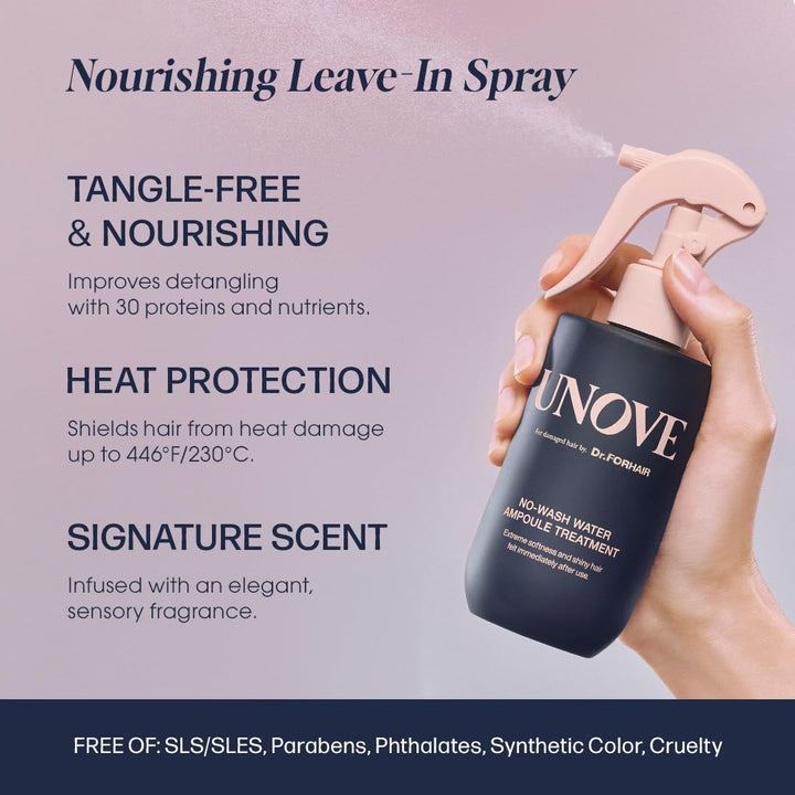 UNOVE No - Wash Water Ampoule Treatment 200ml Hair Care oceanbuy beauty markham toronto free ship USA asian korean skincare