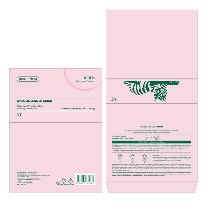 VT Cica Collagen Mask 30 Sheets Health & Beauty 7