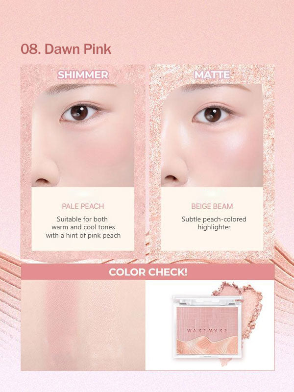 WAKEMAKE Sheer Layering Dual Blusher Sheer Matte 5g