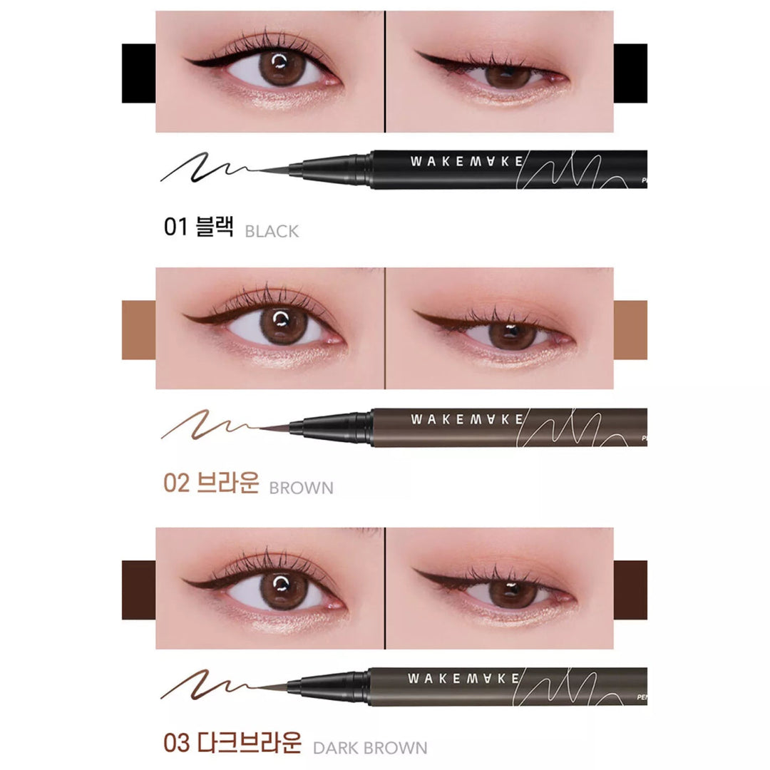 WAKEMAKE Any - Proof Pen Eyeliner - 3 Color to Choose Health & Beauty Kbeauty markham toronto free ship USA asian korean