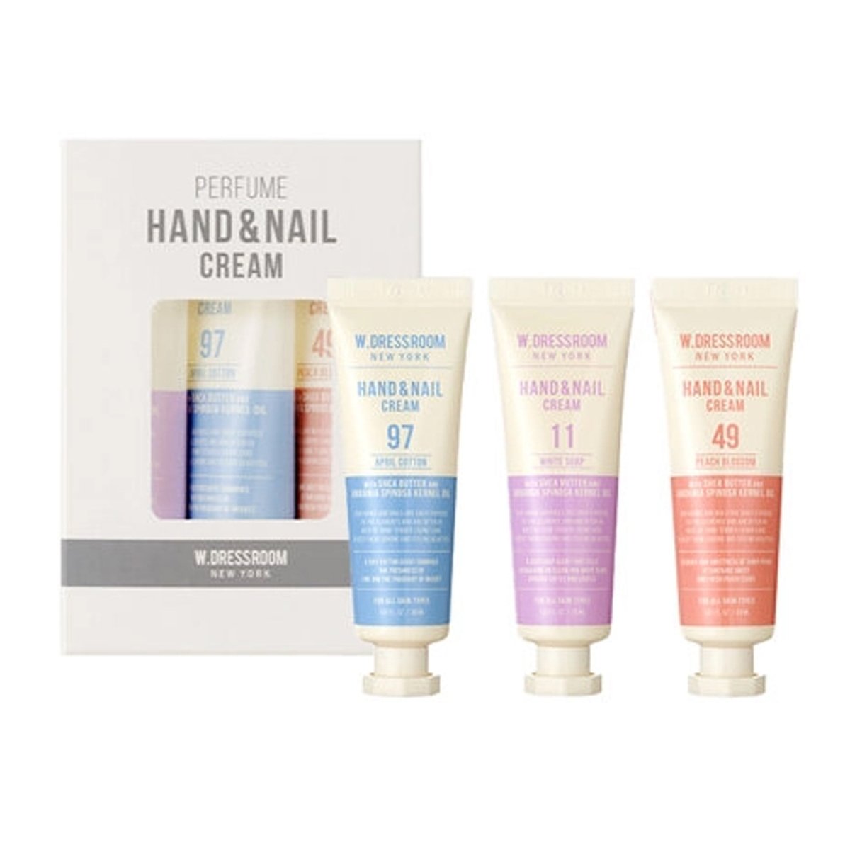 W.DRESSROOM Perfume Hand & Nail Cream Set | Long-Lasting Moisture