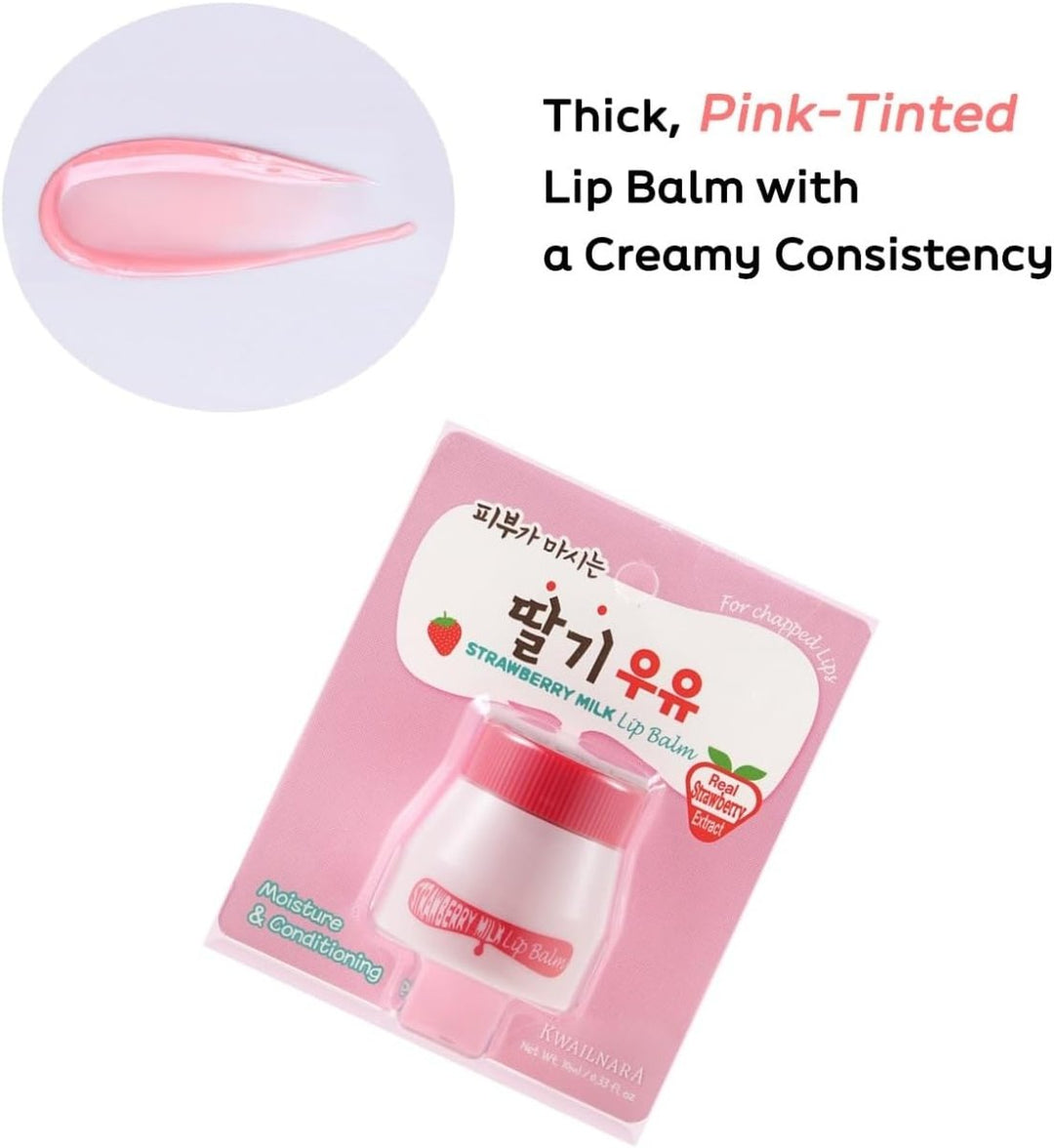 WELCOS Kwailnara Lip Balm 10ml - Strawberry Milk Health & Beauty oceanbuy beauty markham toronto free ship USA asian korean skincare