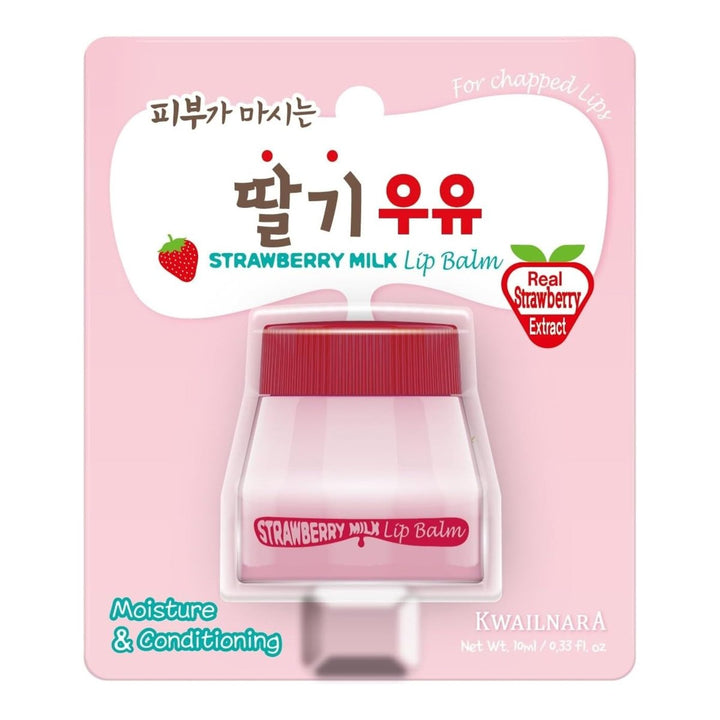 WELCOS Kwailnara Lip Balm 10ml - Strawberry Milk Health & Beauty oceanbuy beauty markham toronto free ship USA asian korean skincare