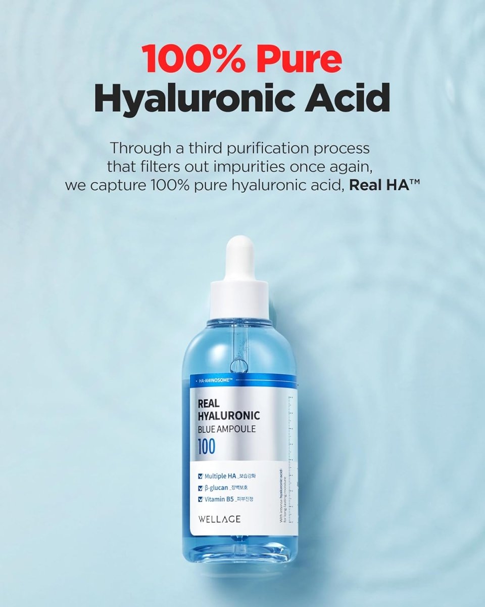 WELLAGE Real Hyaluronic Blue 100 Ampoule 60ml + 60ml Health & Beauty