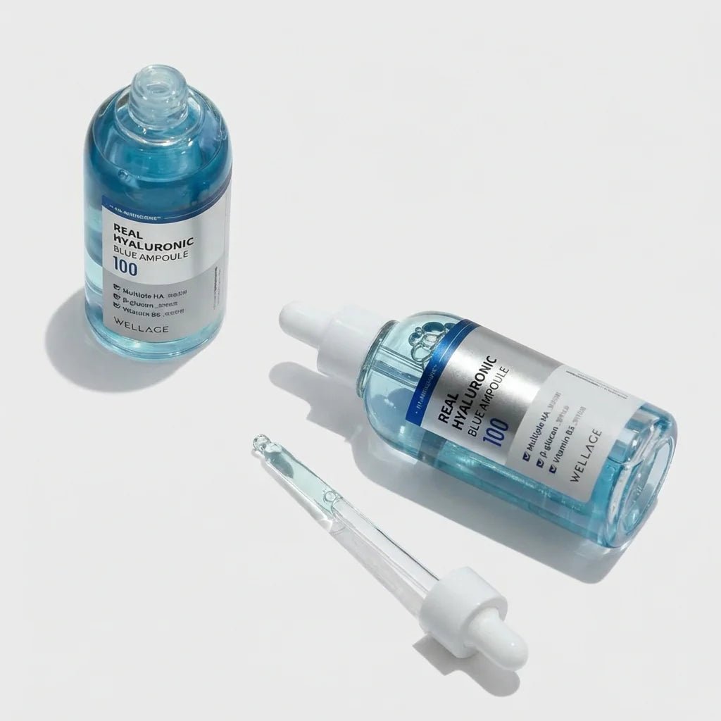 WELLAGE Real Hyaluronic Blue 100 Ampoule 60ml – 9 Molecular Hyaluronic Acid Hydrating Serum Serum 3