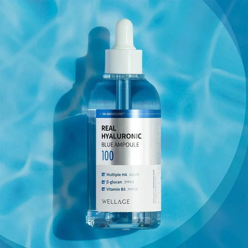 WELLAGE Real Hyaluronic Blue 100 Ampoule 60ml Serum & Ampoule 1