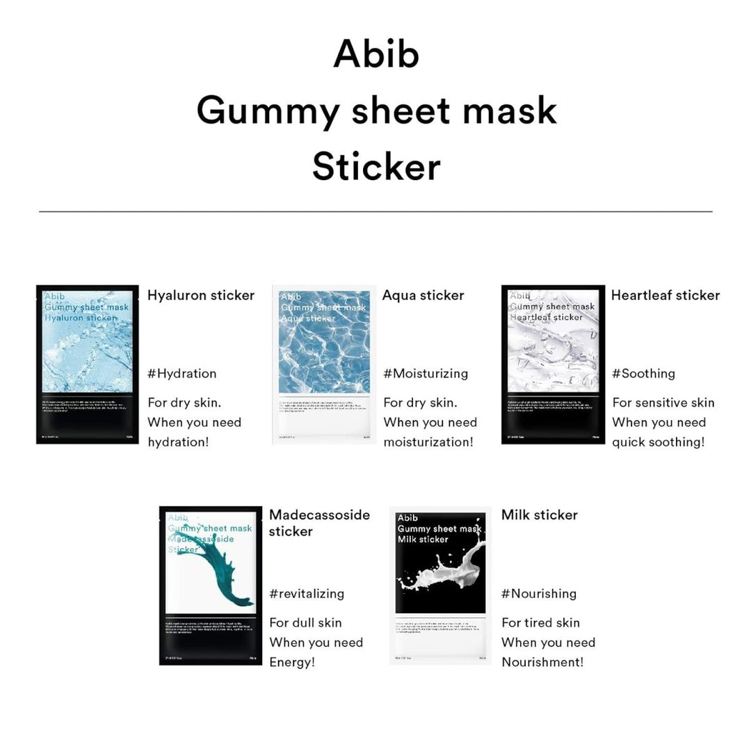 ABIB Gummy Sheet Mask Heartleaf Sticker 10Pcs