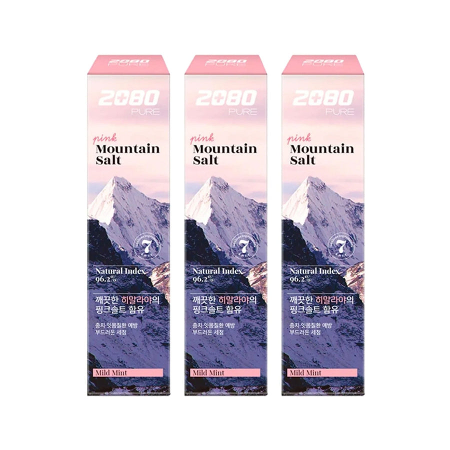 AEKYUNG 2080 Pure Pink Mountain Salt Toothpaste 120g - Mild Mint 3PKHealth & Beauty