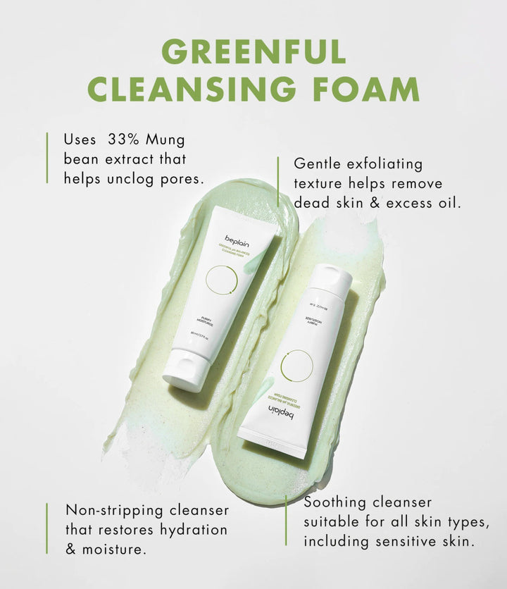 BEPLAIN Greenful PH-Balanced Cleansing Foam 80ml