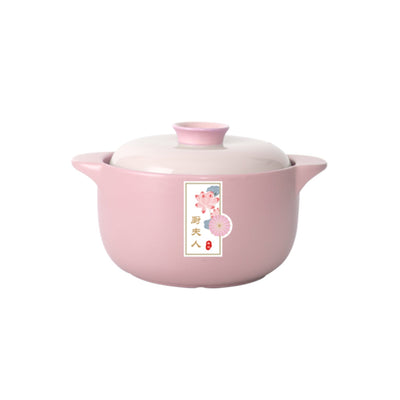 CHOFOREN Lecai series heat-resistant ceramic stew pot 3L - Peach Pink - OCEANBUY.ca