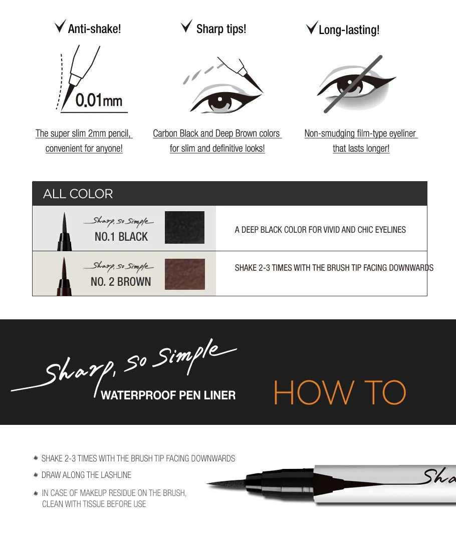 CLIO Sharp So Simple Pen Liner - 2 Color to Choose