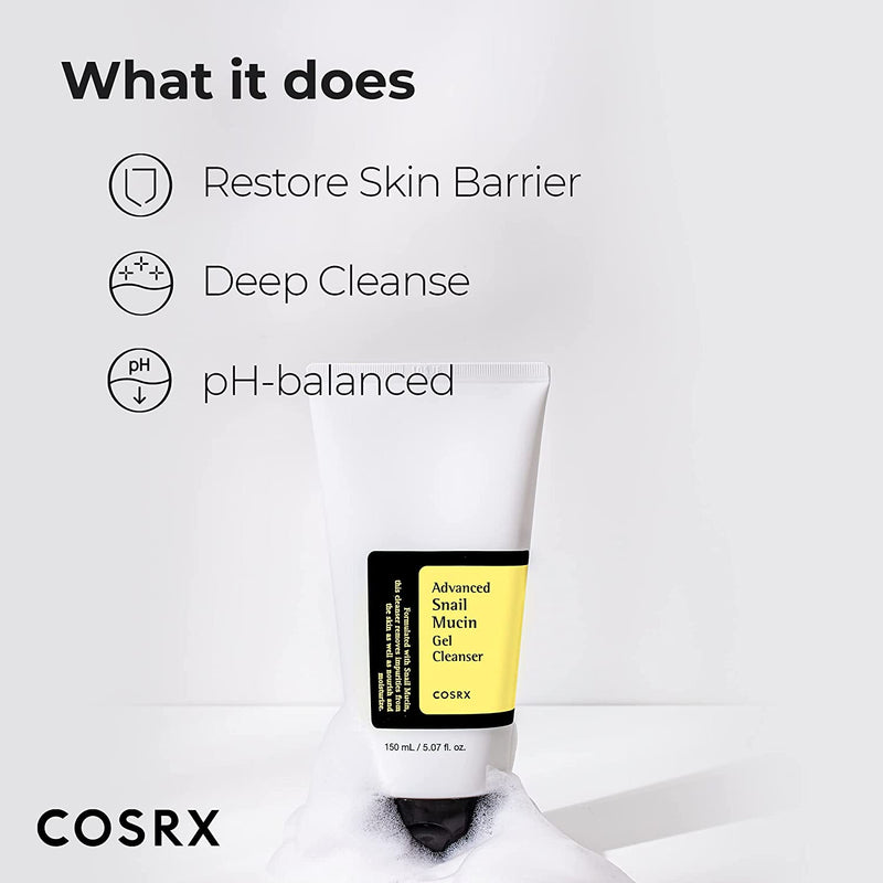 COSRX Advanced Snail Mucin Power Gel Cleanser 150ml - OCEANBUY.ca