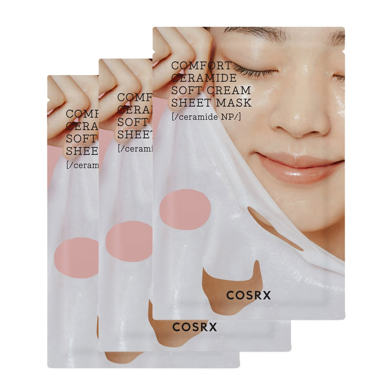 COSRX Balancium Comfort Ceramide Soft Cream Sheet Mask - 3Pcs - OCEANBUY.ca