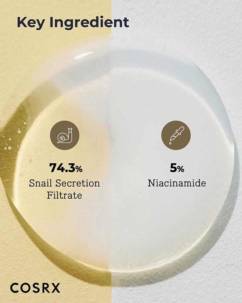 COSRX Niacinamide 5% + Snail Mucin 74% Dual Essence 2.70 fl.oz / 80ml - OCEANBUY.ca