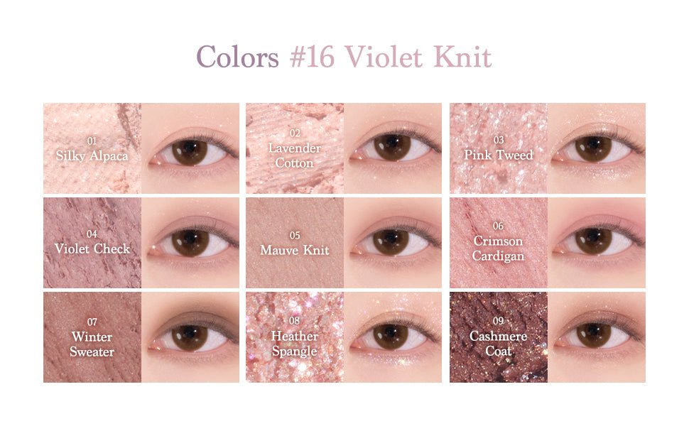 DASIQUE Shadow Palette - #16 Violet Knit