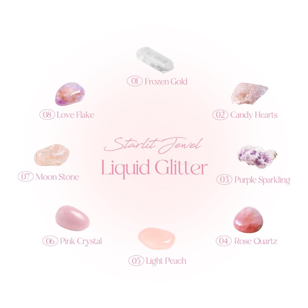 DASIQUE Starlit Jewel Liquid Glitter - 05 Light Peach