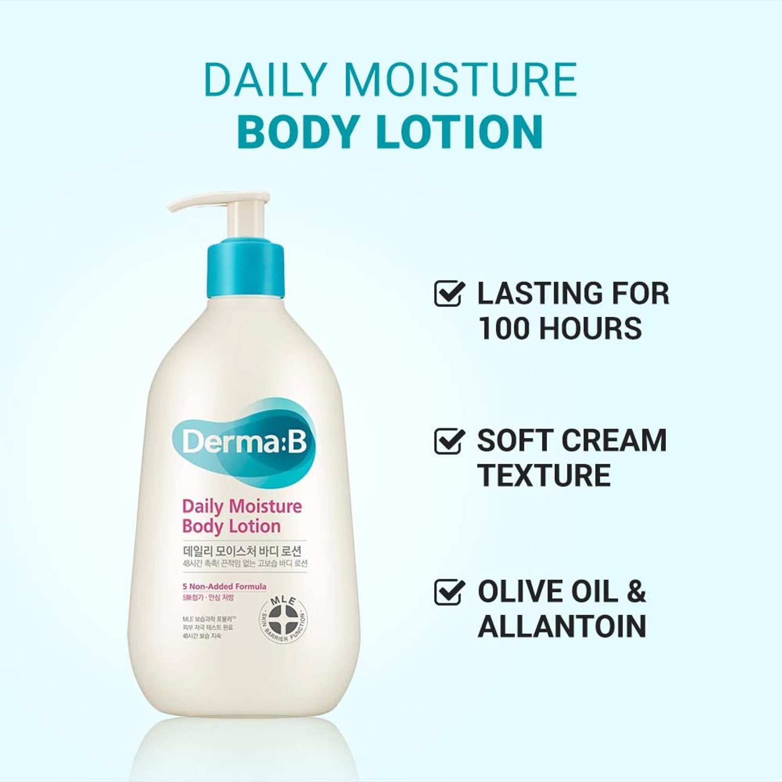 DERMA:B Daily Moisture Body Lotion 400ml